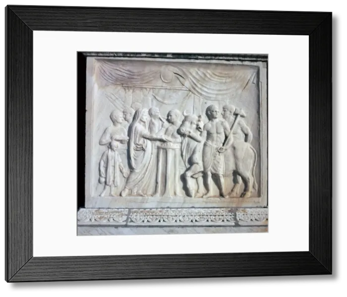 Framed Print : An altar dedicated to the Roman Imperial cult, 1st century Framed Print : An altar dedicated to the Roman Imperial cult, 1st century