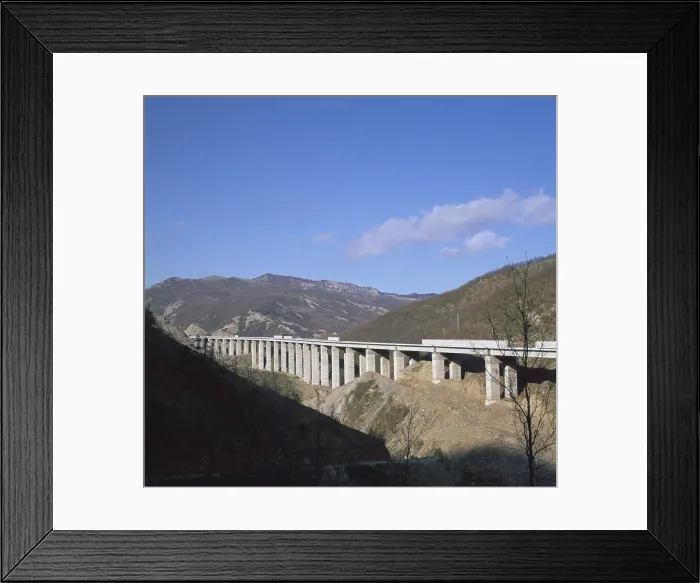 Framed Print : A new motorway being built, cutting through the Apennines Framed Print : A new motorway being built, cutting through the Apennines