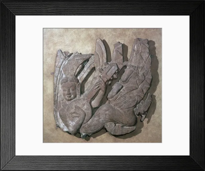 Framed Print : Buddhist depiction of Apsara, 6th century Framed Print : Buddhist depiction of Apsara, 6th century