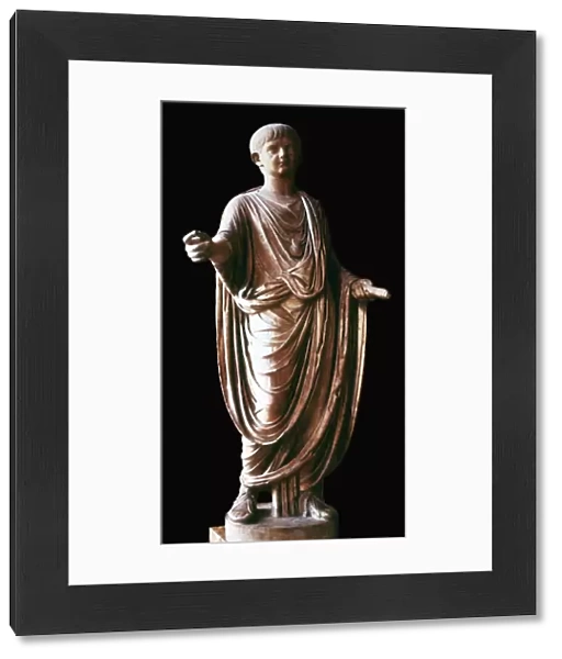 Marble statue of the Roman emperor Nero, 1st century