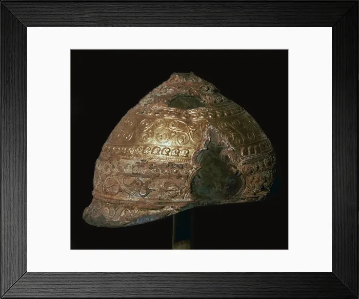 Framed Print : Celtic gold helmet, 4th century BC Framed Print : Celtic gold helmet, 4th century BC