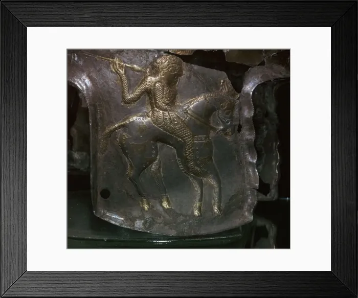 Framed Print : Detail of a silver and gilded Thraco-Getic helmet, 4th century BC Framed Print : Detail of a silver and gilded Thraco-Getic helmet, 4th century BC