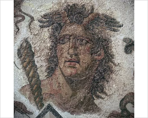 Detail of a Roman mosaic showing one of the four winds, 3rd century
