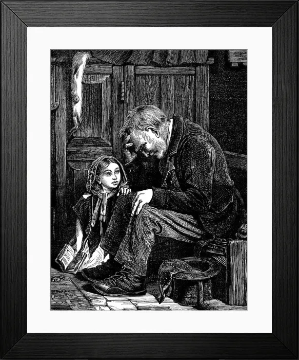Framed Print : Man at church sitting in free seat, London, 1872 Framed Print : Man at church sitting in free seat, London, 1872