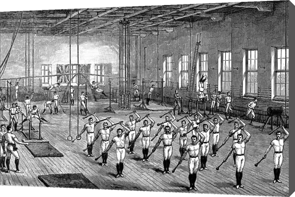 YMCA gymnasium, Longacre, London, c1888