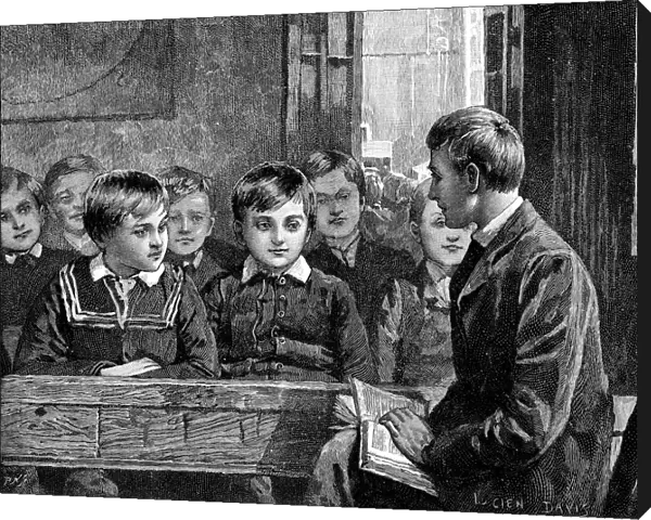 Boys class at an American Sunday School, 1890