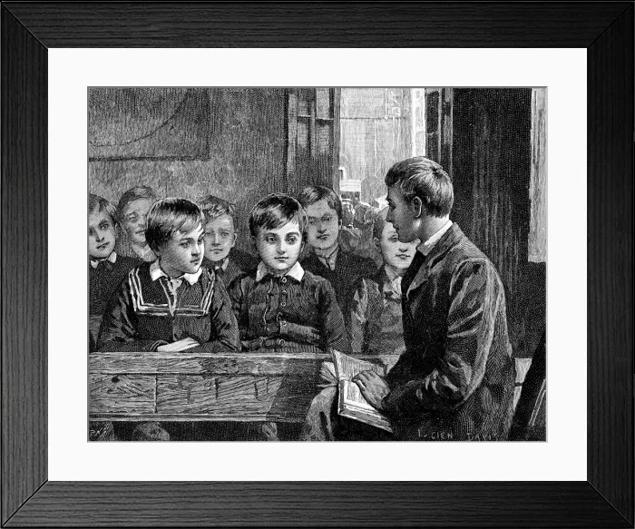 Framed Print : Boys class at an American Sunday School, 1890 Framed Print : Boys class at an American Sunday School, 1890