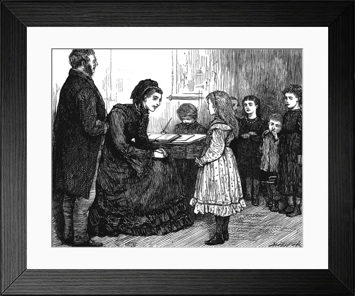 Framed Print : Mixed Sunday School class in a poor district of London, 1873 Framed Print : Mixed Sunday School class in a poor district of London, 1873