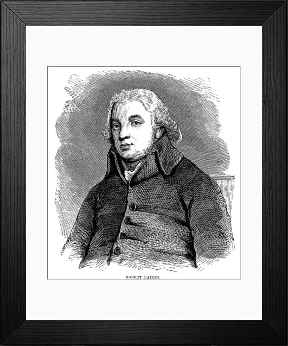 Framed Print : Robert Raikes, English philanthropist and publisher, 1780 (1880) Framed Print : Robert Raikes, English philanthropist and publisher, 1780 (1880)