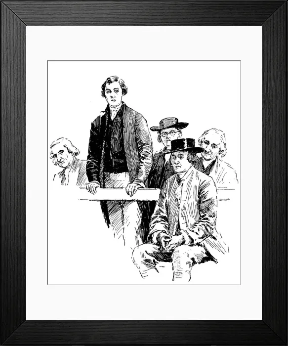 Framed Print : Quaker meeting, London, c1893 Framed Print : Quaker meeting, London, c1893
