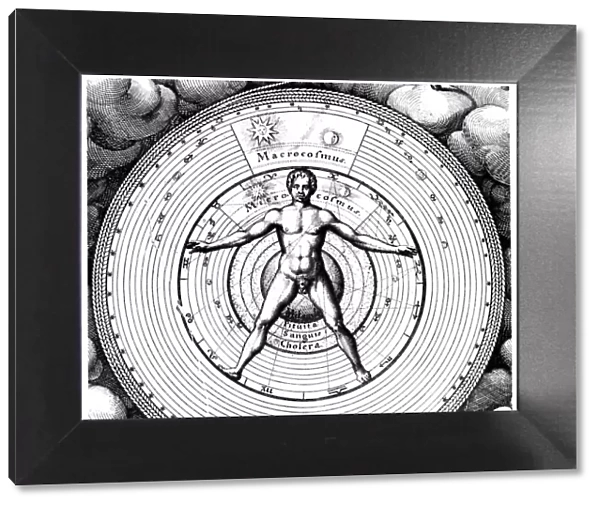 Diagram showing mans position in the universe, 1617-19. Artist: Robert Fludd