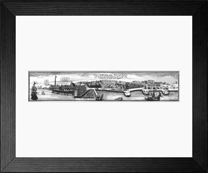 Framed Print : Dutch settlement of New Amsterdam (New York), 1673 Framed Print : Dutch settlement of New Amsterdam (New York), 1673