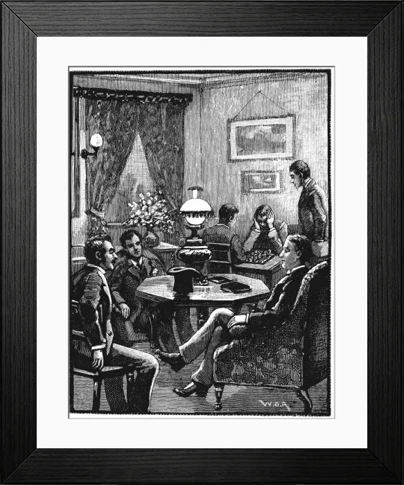 Framed Print : Sitting room at YMCA, Exeter Hall, London, 1887 Framed Print : Sitting room at YMCA, Exeter Hall, London, 1887
