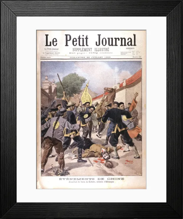 Framed Print : Assassination of Baron Ketteler, Beijing, 1900 Framed Print : Assassination of Baron Ketteler, Beijing, 1900