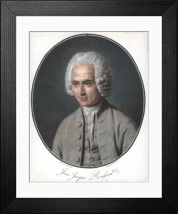 Framed Print : Jean-Jacques Rousseau (1712-78), French political philosopher. Artist: Pierre Michel Alix Framed Print : Jean-Jacques Rousseau (1712-78), French political philosopher. Artist: Pierre Michel Alix