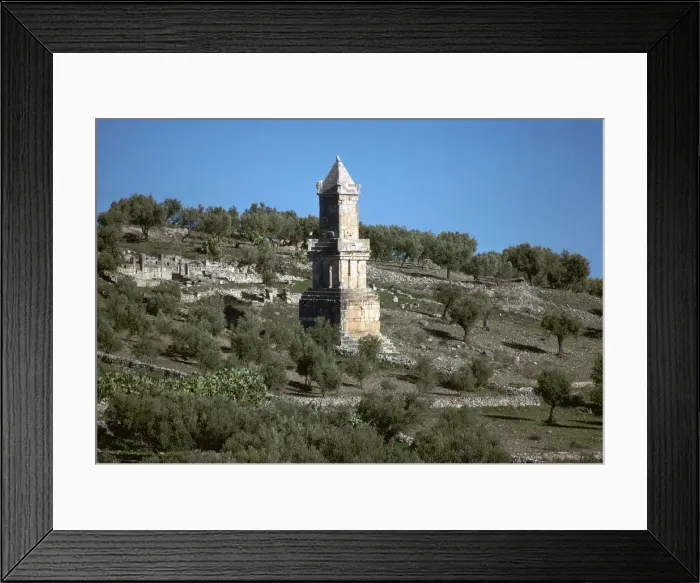 Framed Print : The Mausoleum of Atchan, with a phoenician inscription. Artist: CM Dixon Framed Print : The Mausoleum of Atchan, with a phoenician inscription. Artist: CM Dixon