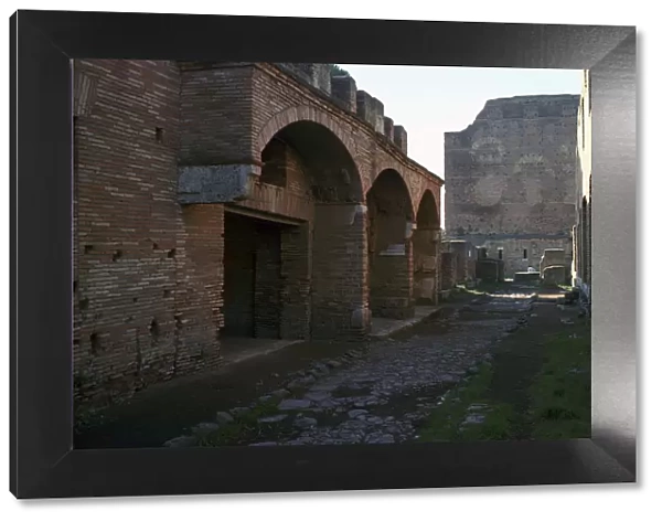 Street scene in the Roman city of Ostia, 2nd century