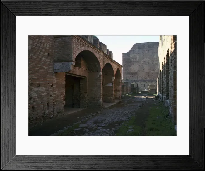 Framed Print : Street scene in the Roman city of Ostia, 2nd century Framed Print : Street scene in the Roman city of Ostia, 2nd century