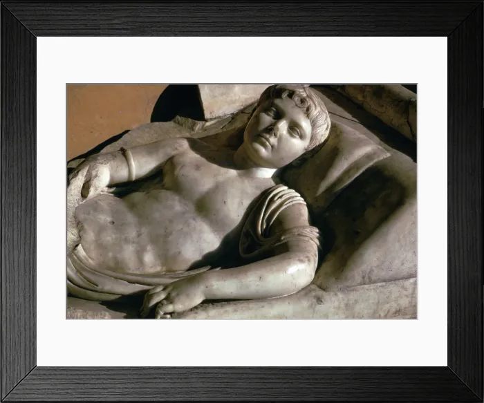 Framed Print : Portrait on the marble lid of a Roman sarcophagus, 1st century BC Framed Print : Portrait on the marble lid of a Roman sarcophagus, 1st century BC