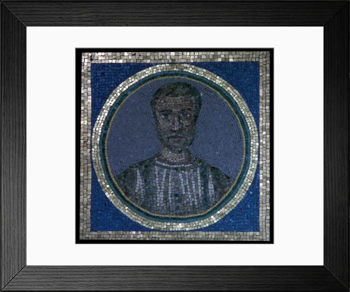 Framed Print : Early Christian mosaic of Flavius Iulius Iulianus, 4th century Framed Print : Early Christian mosaic of Flavius Iulius Iulianus, 4th century