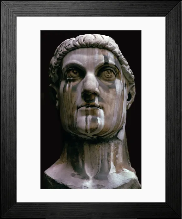 Framed Print : Stone head of a colossal statue of Constantine I, 3rd century Framed Print : Stone head of a colossal statue of Constantine I, 3rd century