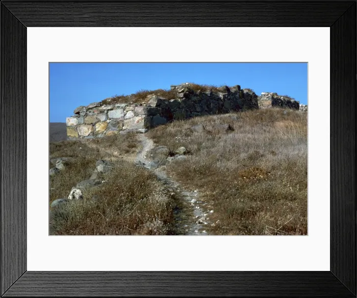 Framed Print : Wall of the pre-historic site at Phyllakopi on Milos, 31st century BC Framed Print : Wall of the pre-historic site at Phyllakopi on Milos, 31st century BC