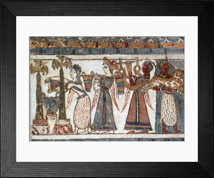 Framed Print : Detail of a Minoan sarcophagus from Crete Framed Print : Detail of a Minoan sarcophagus from Crete