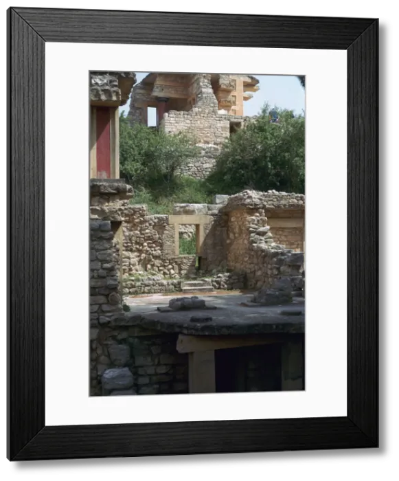 Framed Print : Buildings in the southern part of the Minoan Royal Palace at Knossos, 21st century BC Framed Print : Buildings in the southern part of the Minoan Royal Palace at Knossos, 21st century BC