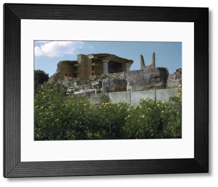 Framed Print : The horns of consecration and the procession corridor at Knossos, 18th century BC Framed Print : The horns of consecration and the procession corridor at Knossos, 18th century BC