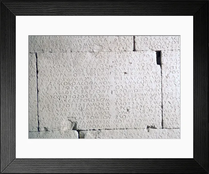 Framed Print : The Gortyn Law Code, 5th century BC Framed Print : The Gortyn Law Code, 5th century BC