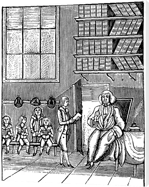 Schoolmaster and his pupils, 18th century
