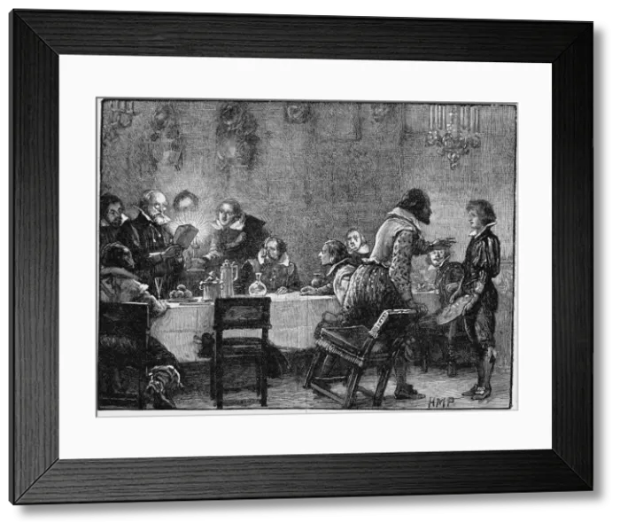 Framed Print : William Parker (Lord Monteagle), receiving letter of warning of the plot, 1605 Framed Print : William Parker (Lord Monteagle), receiving letter of warning of the plot, 1605