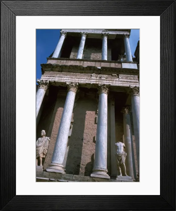 Framed Print : The Roman Theatre at Merida, 1st century BC Framed Print : The Roman Theatre at Merida, 1st century BC