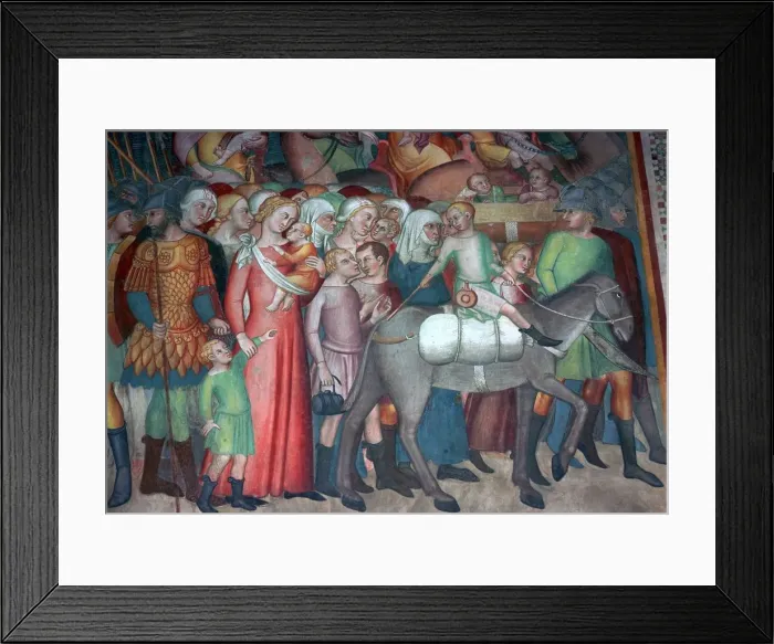 Framed Print : Fresco in San Gimignano, 14th century. Artist: Bartolo di Fredi Framed Print : Fresco in San Gimignano, 14th century. Artist: Bartolo di Fredi