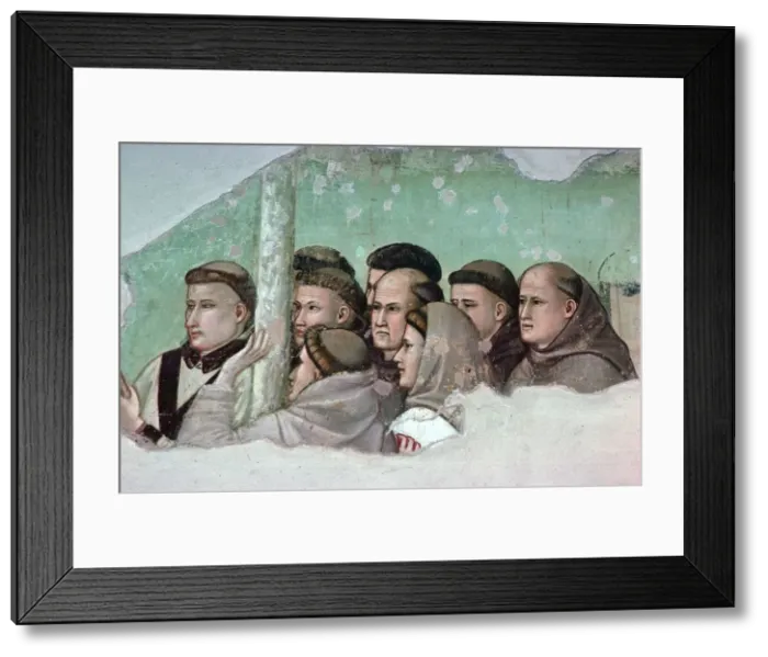 Framed Print : Fragment of a series on the life of St Francis. Artist: Giotto Framed Print : Fragment of a series on the life of St Francis. Artist: Giotto