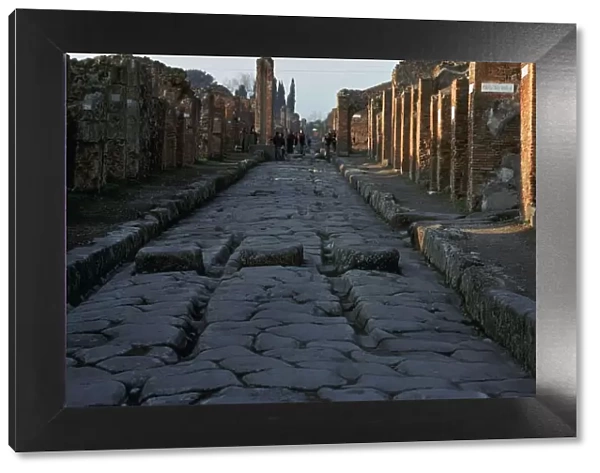 Street in the Roman town of Pompeii, 1st century