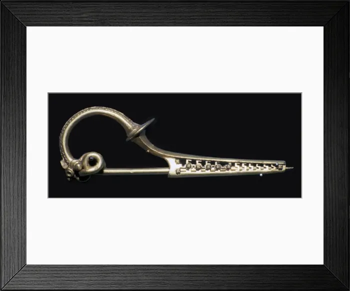 Framed Print : Gold Roman fibula, 1st century Framed Print : Gold Roman fibula, 1st century