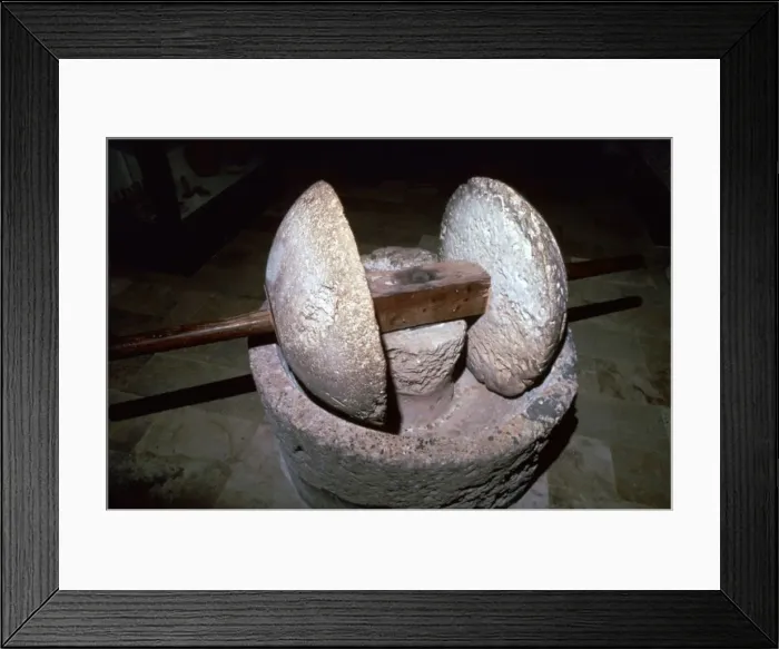 Framed Print : Roman corn-mill, 1st century Framed Print : Roman corn-mill, 1st century