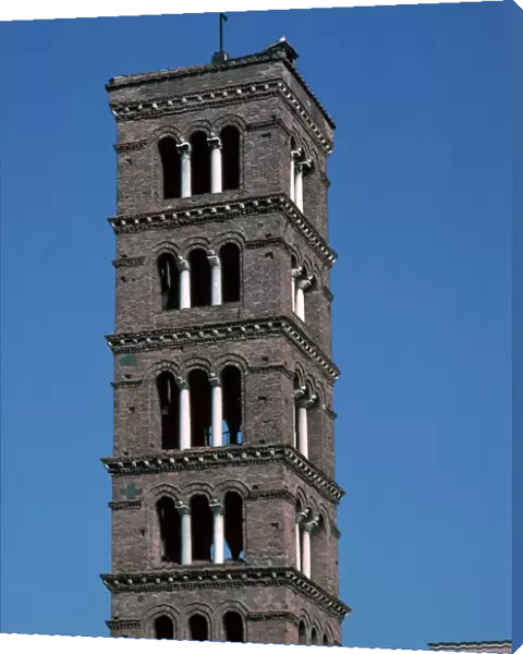 The tower of Santa Maria in Rome, 12th century