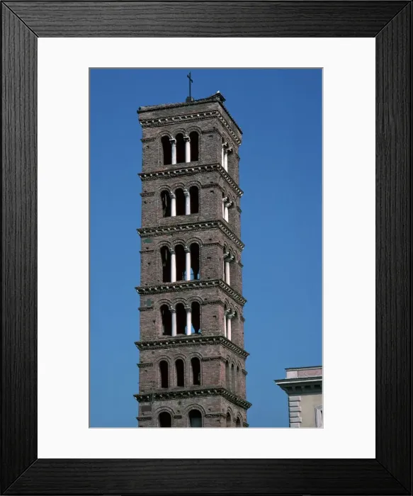 Framed Print : The tower of Santa Maria in Rome, 12th century Framed Print : The tower of Santa Maria in Rome, 12th century