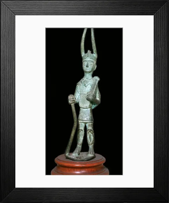 Framed Print : Sardinian bronze warrior