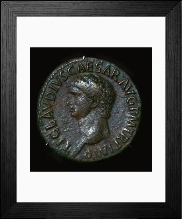 Framed Print : Copper As of Claudius, 1st century Framed Print : Copper As of Claudius, 1st century