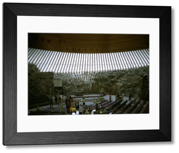 Framed Print : Interior of Temppeliaukio Church, 1960s Framed Print : Interior of Temppeliaukio Church, 1960s