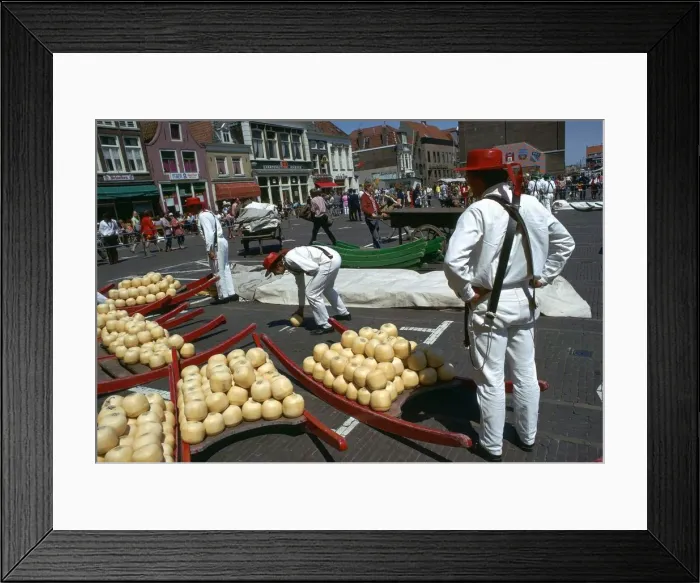 Framed Print : Cheese market in Holland Framed Print : Cheese market in Holland