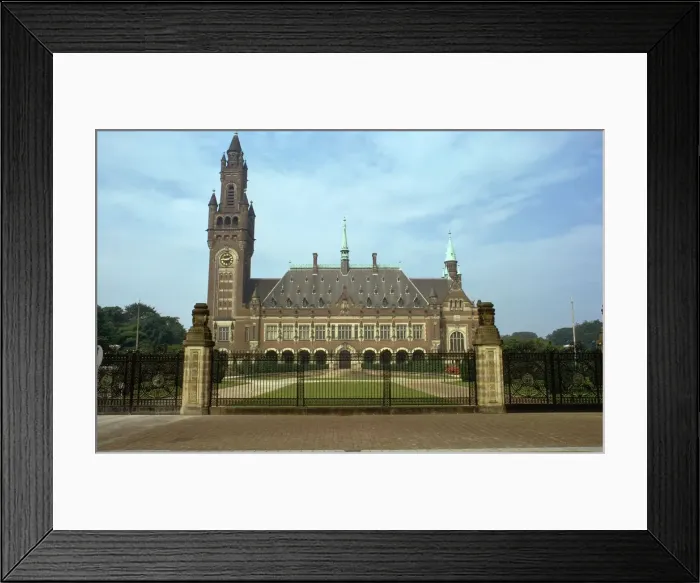Framed Print : Peace Palace, early 20th century. Artist: Louis Cordonnier Framed Print : Peace Palace, early 20th century. Artist: Louis Cordonnier