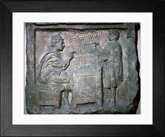 Framed Print : Roman relief of an Apothecary Shop Framed Print : Roman relief of an Apothecary Shop
