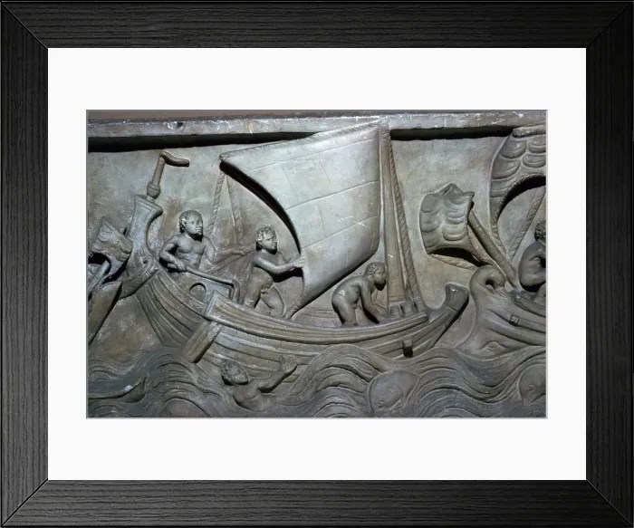 Framed Print : Roman relief of a merchant ship Framed Print : Roman relief of a merchant ship