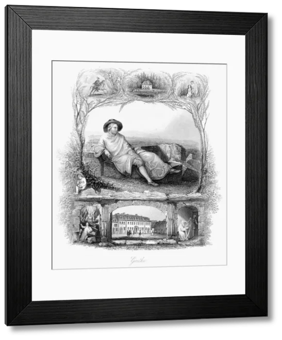 Framed Print : Johann Wolfgang von Goethe, German poet, dramatist and scientist, c1860 Framed Print : Johann Wolfgang von Goethe, German poet, dramatist and scientist, c1860