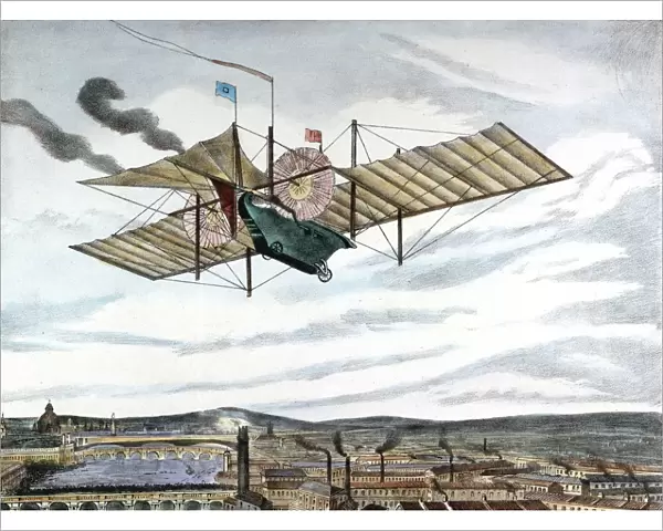 Henson and Stringfellows 1843 design for steam-powered flying machine, 1843