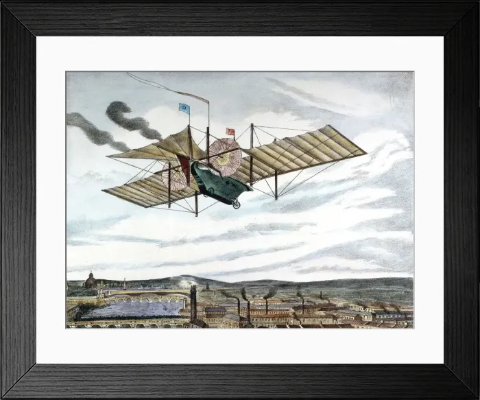 Framed Print : Henson and Stringfellows 1843 design for steam-powered flying machine, 1843 Framed Print : Henson and Stringfellows 1843 design for steam-powered flying machine, 1843